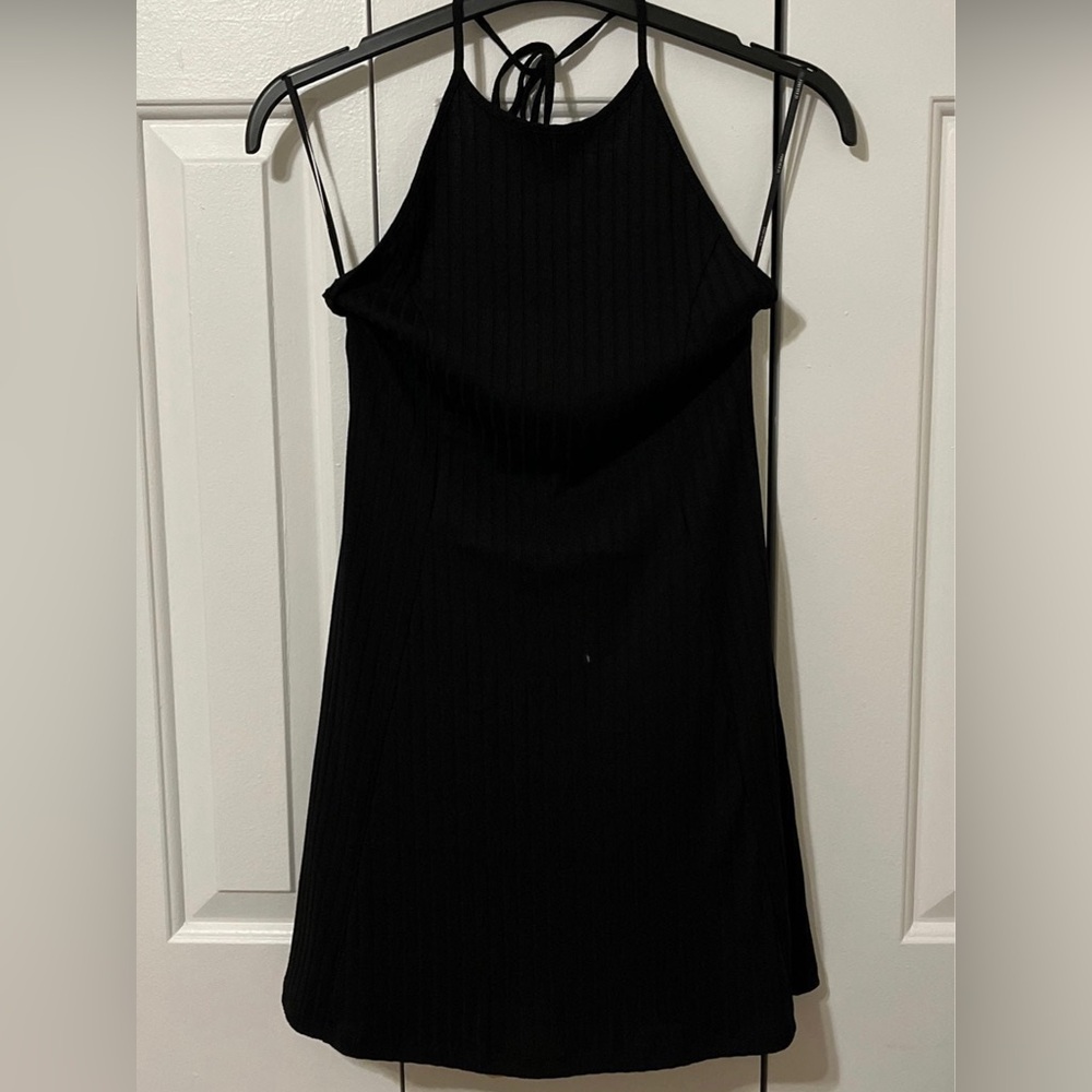 NWt black halter mini dress